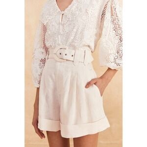 Farmrio Women's Off-White Tailored Shorts Size S NWT